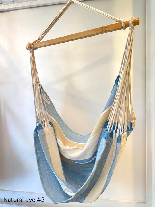 organic cotton natural dye brazilian chair hammock