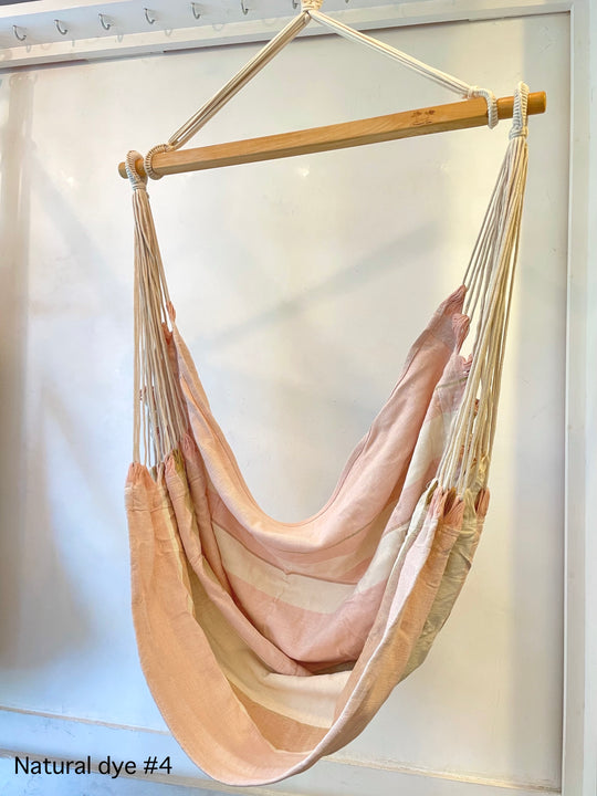 organic cotton natural dye brazilian chair hammock